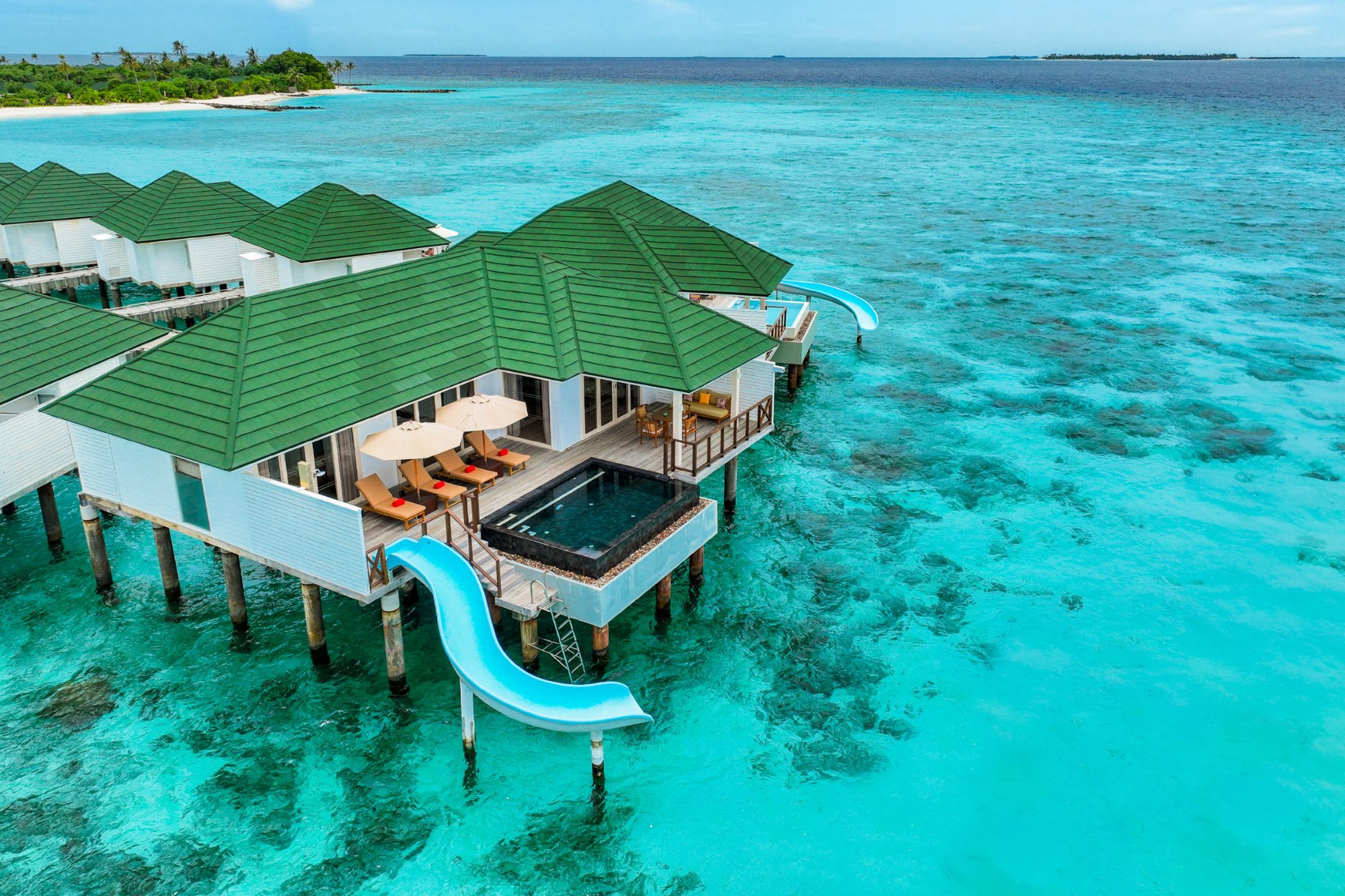 Water Pavilion with Pool + Slide